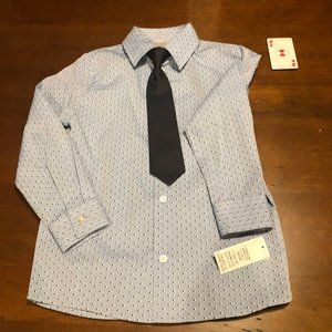 Blue Button Down Shirt and Tie